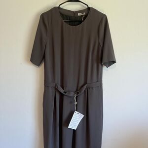NWT Grey Cappellini dress with belt. Retails $400+ Italian size 42 (US M)